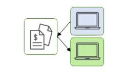 Licence transfer Icon for software asset management